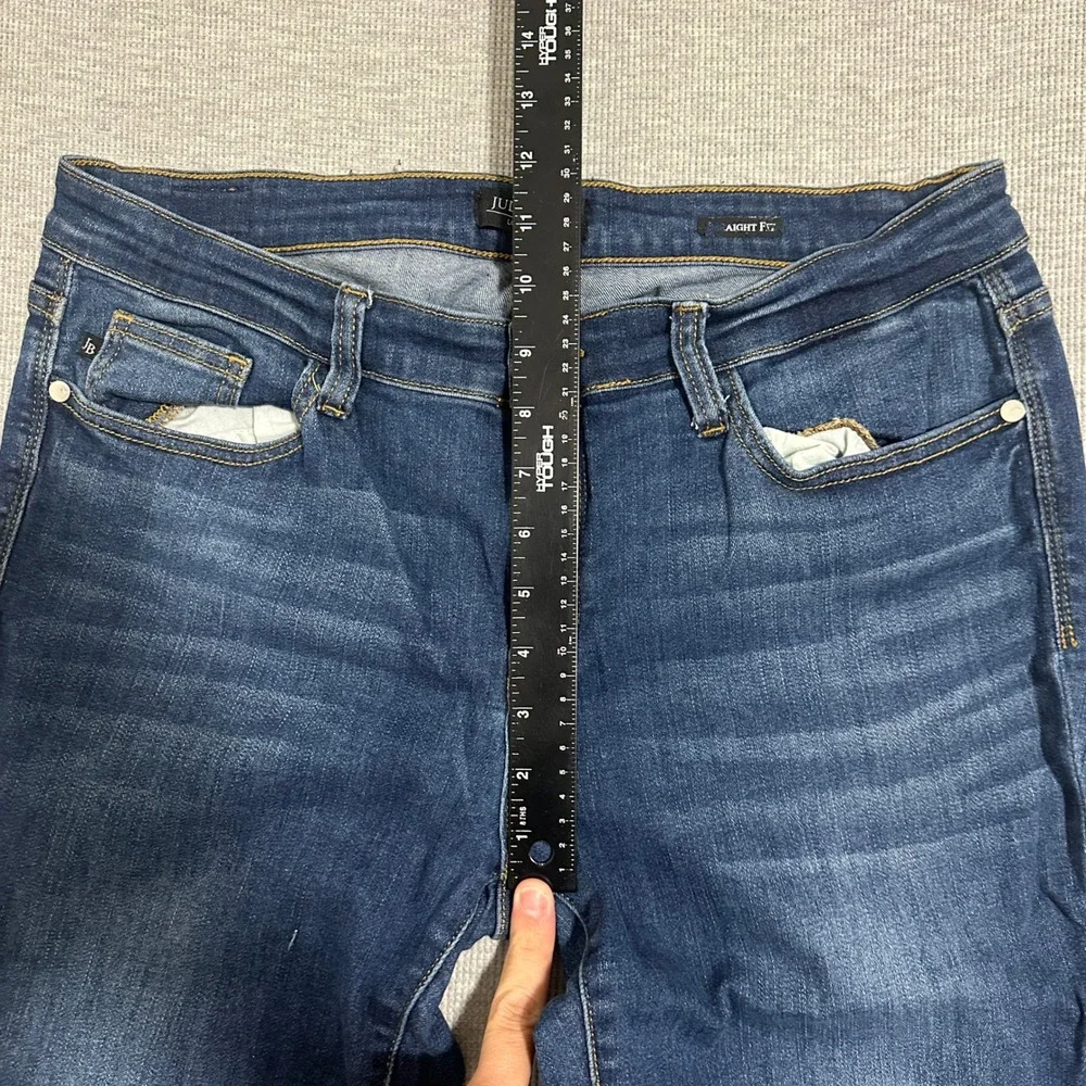 Judy Blue Straight Fit Dark Wash Jeans JB82356DK Blue Denim Womens Size‎ 15/32